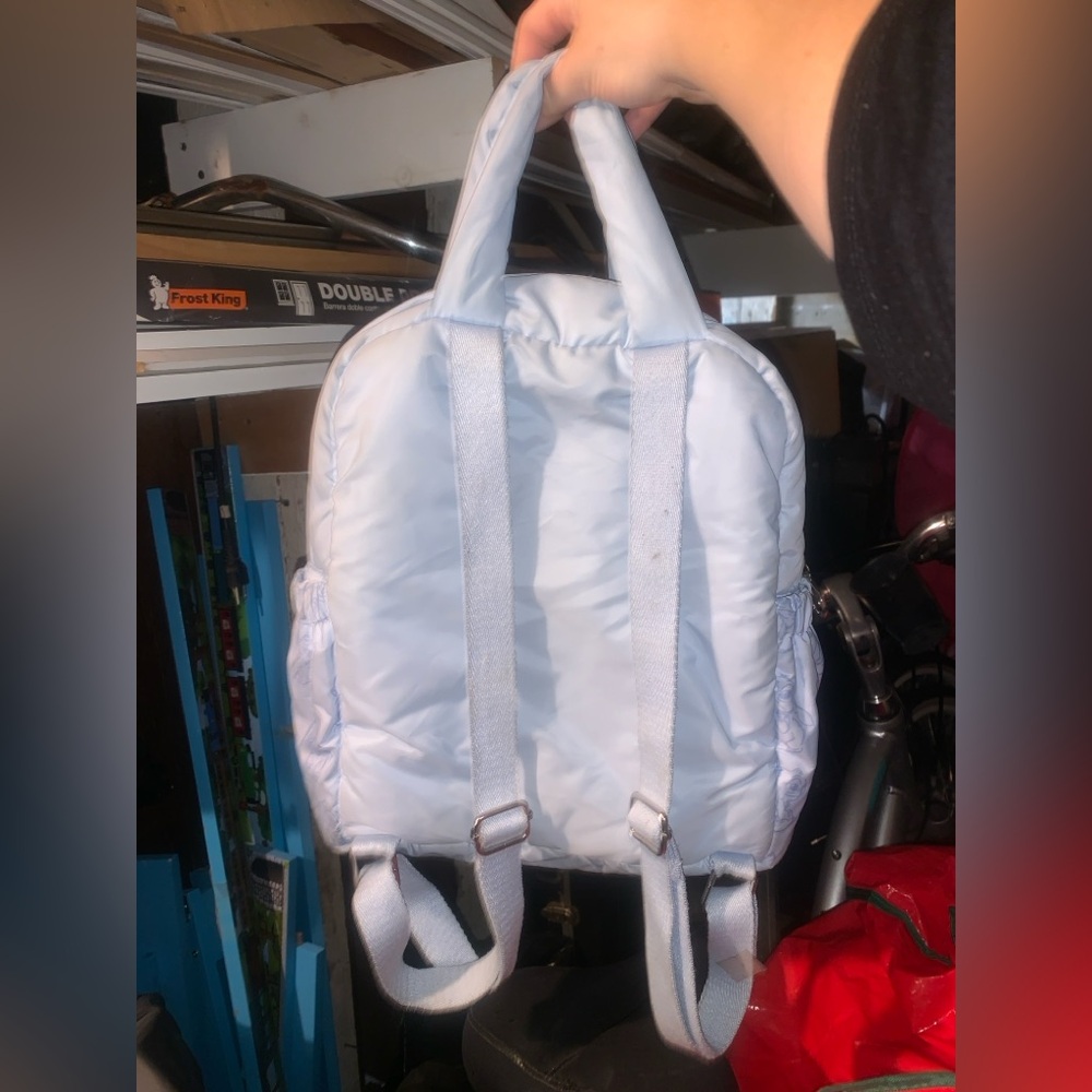 Primark Disney's Lilo & Stitch Padded Puffer Backpack Blue EUC - Picture 4 of 5